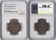 [*]1852-87年 イギリス ゴシックフローリン銀貨 陰打ちミントエラー NGC XF45 (2920180-007)
陰打ちミントエラー貨。通称「ゴシックフローリン」と呼ばれる、ゴシックタイプのフローリン(2シリング)銀貨のミントエラー貨です。陰打ちエラーとはダイの中にもう一枚コインが入った...