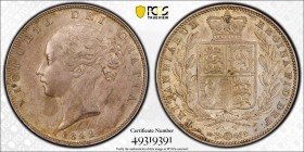 1842年 イギリス ヴィクトリア 1/2クラウン銀貨 PCGS MS61 (49319391) KM# 740, Sp# 3885-3888, SIlver 92.5%, 14.14g, 32.0mm ヴィクトリア女王のハーフクラウン銀貨です。PCGSからMS61の鑑定を得ています。 1842 G...