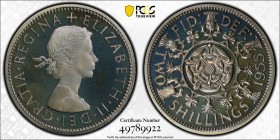 【7枚セット】1955年 イギリス エリザベス2世 試鋳貨7枚セット PCGS PR64 - PR66 Cameo TopPop わずかに2例しか知られていない最も希少なパターンセットのうちの1つで、ダイを製造するために製造されたものと言われていますが、なぜ現代まで残っているのか不明です。ギリックソ...