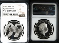 2020年 イギリス 007 Pay Attention 1オンス 2ポンド銀貨 NGC PF69 Ultra Cameo 準TopPop (6077759-006) Sp# JB5, KM# 1840, Silver 99.9%, 31.2g, 38.6mm, ジェームズ・ボンドを記念した3枚のコ...
