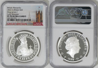 2022年 イギリス ブリティッシュ・モナーク ジェームズ1世 1オンス 2ポンド銀貨 Early Releases  NGC PF70 Ultra Cameo TopPop (6561655-015) 箱付 #COA800 Sp# BMSA2, KM# 2177, Silver 99.9%, 31...