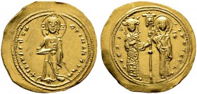 Theodora 1055-1056. Histamenon Nomisma -Constantinopolis-. Christus mit Evangelium von vorn stehend / Kaiserin und Maria von vorn nebeneinander stehen...