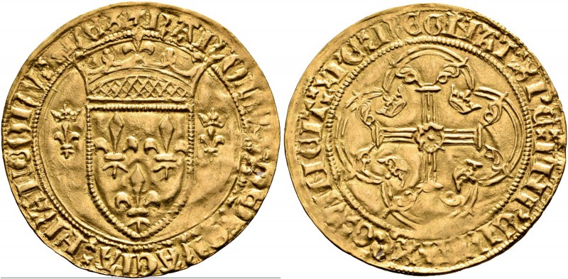 Frankreich-Königreich. Charles VII. 1422-1461. Ecu d'or neuf a'la couronne o.J. ...