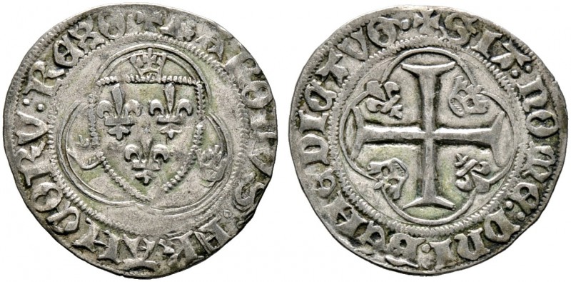 Frankreich-Königreich. Charles VII. 1422-1461. Blanc a' la couronne o.J. (1436)....