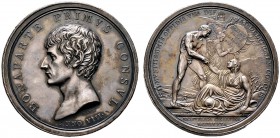 Frankreich-Königreich. Bonaparte, 1. Konsul 1799-1804. Silbermedaille AN VIII (1800) von Lavy, auf die Wiederherstellung der Cisalpinen Republik. Bloß...