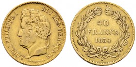 Frankreich-Königreich. Louis Philippe 1830-1848. 40 Francs 1834 -Paris-. Gad. 1106, Fr. 557, Schl. 201. 12,92 g
minimale Kratzer, sehr schön