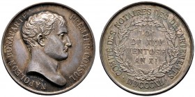 Frankreich-Königreich. Louis Philippe 1830-1848. Silbermedaille 1840 von Barré, auf den Ausschuss der Notare in den Departements. Büste Napoleons nach...