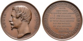 Frankreich-Königreich. Louis Napoleon, President 1848-1852. Bronzemedaille 1852 von Caqué, auf die Installation des Grands Corps de L'Etat am 29. März...
