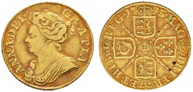 Großbritannien. Anne 1702-1714. Guinea 1713. Spink 3574, Fr. 320. 8,34 g
feine Goldtönung, sehr schön