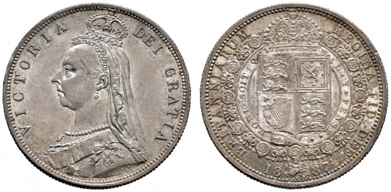 Großbritannien. Victoria 1837-1901. Halfcrown 1887. Jubilee coinage. Spink 3924....
