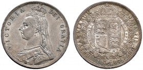Großbritannien. Victoria 1837-1901. Halfcrown 1887. Jubilee coinage. Spink 3924.
Prachtexemplar mit feiner Patina, winziger Randfehler, prägefrisch
