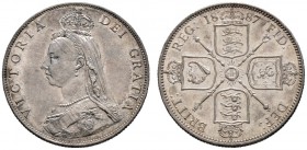 Großbritannien. Victoria 1837-1901. Florin 1887. Jubilee coinage. Spink 3925.
Prachtexemplar mit feiner Patina, winzige Kratzer, prägefrisch