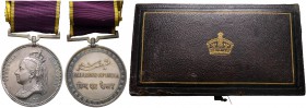 Indien-Britisch Indien und East India Company. Victoria 1837-1901. Tragbare, mattierte Silbermedaille ("Silver Delhi Imperial Assemblage Commemo­rativ...