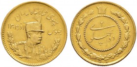 Iran-Pahlavi-Dynastie. Reza Shah SH 1304-1320/AD 1925-1941. 2 Pahlavi SH 1306 (1927) -Teheran-. KM 1115, Fr. 93. 3,85 g
sehr schön-vorzüglich
