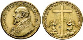 Italien-Kirchenstaat (Vatikan). Innocenz X. (Giovanni Battista Pamphilij) 1644-1655. Goldmedaille AN I (1644/45) von J.J. Kornmann (Augsburg), auf sei...