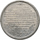 Polen. Stanislaus August 1763-1795. Einseitige Zinnmedaille 1774 von J.P. Holzhäuser, auf die Anerkennung einer großen Geldsumme, die dem König von Ge...