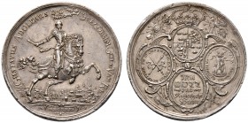 Schweden. Gustav II. Adolf 1611-1632. Silbermedaille 1631 von Jean Gentil (Paris), auf seinen Sieg in der Schlacht von Breitenfeld (heute ein Stadttei...
