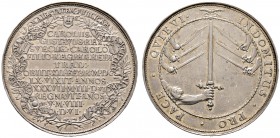 Schweden. Karl X. Gustav (von Pfalz-Zweibrücken) 1654-1660. Silbermedaille im Gewicht eines Riksdalers 1660 unsigniert, auf den Tod des Königs am 13. ...