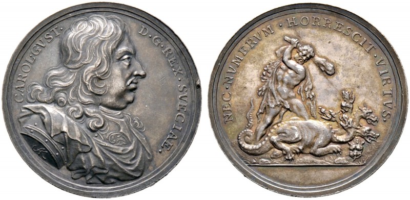 Schweden. Karl X. Gustav (von Pfalz-Zweibrücken) 1654-1660. Silbermedaille o.J. ...