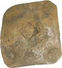Schweden. Karl XII. 1697-1718. Kupferplatte zu 1 Daler Silvermynt 1715 -Avesta-. Eckiger Mittelstempel mit Wertbezeichnung, in den Ecken runde Außenst...