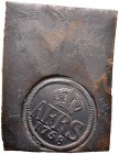 Schweden. Adolf Friedrich 1751-1771. Kupferplatte (ohne Wertangabe) 1758 -Avesta-. Rundstempel mit gekröntem Monogramm und der Jahreszahl. ca. 60 x 80...