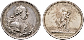 Schweden. Adolf Friedrich 1751-1771. Silbermedaille o.J. (1759) von D. Fehrman, auf den Reichsrat und Kanzler der Universität Uppsala, Graf Ehrenpreus...
