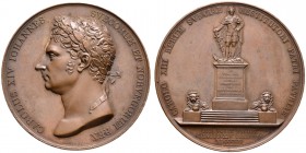 Schweden. Karl XIV. Johann (Jean Baptiste Bernadotte) 1818-1844, auch König von Norwegen. Bronzemedaille 1821 von J.J. Barré (Paris), auf die Einweihu...