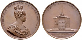 Schweden. Karl XIV. Johann (Jean Baptiste Bernadotte) 1818-1844, auch König von Norwegen. Bronzemedaille 1829 von L.P. Lundgren, auf die Krönung der K...