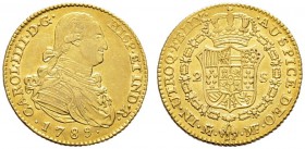 Spanien. Carl IV. 1788-1808. 2 Escudos 1789 -Madrid-. CCT 269, Fr. 296. 6,75 g
überdurchschnittliche Erhaltung, minimaler Kratzer auf dem Avers,
gutes...