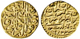 Türkei. Murad III. AH 982-1003/AD 1574-1595. Altin (Sultani) AH 982 (1574/75) -Qustantiniya (Konstantinopel)-. Album 1332, Fr. 6, Pere 271. 3,43 g
seh...