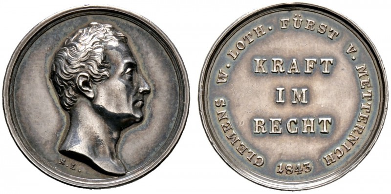 Haus Österreich. Ferdinand I., Kaiser von Österreich 1835-1848. Kleine Silbermed...