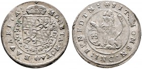 Bayern. Maximilian I. als Herzog 1598-1623. Kipper-12 Bätzner zu 48 Kreuzer o.J. Vierfeldiges Wappen im spanischen Schild mit Kurhut bedeckt und mit d...