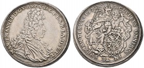 Bayern. Maximilian II. Emanuel 1679-1726. Taler 1694 -München-. Mit Stern vor der Jahreszahl. Hahn 199, Dav. 6099, Witt. 1645 Anm.
Rand minimal bearbe...