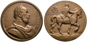 Nürnberg, Stadt. Bronzemedaille 1905 von dem Münchener Bildhauer Wilhelm von Ruemann, auf die Enthüllung des Reiterdenkmals für Kaiser Wilhelm I. in N...