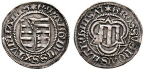 Sachsen-Kurfürstentum. Ernst, Albrecht und Wilhelm III. 1465-1482. Spitzgroschen 1475 -Leipzig-. Mzz. Stern. Krug 1504ff, Slg. Mers. 318, Levinson I-1...