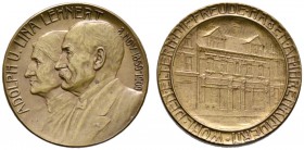 Sachsen-Leipzig, Stadt. Bronzemedaille 1909 unsigniert, auf die Goldene Hochzeit des Leipziger Bildhauers und Medailleurs Adolph Lehnert (1862-1948) m...