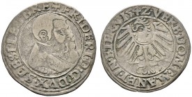 Schlesien-Liegnitz-Brieg. Friedrich II. 1488-1547. Groschen 1542. Brustbild nach rechts / Links blickender Adler. Fr.u.S. 1352, Saurma 19, Kopicki 492...