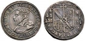 Straßburg, Bistum. Karl von Lothringen 1593-1607. 1/4 Taler o.J. Brustbild im geistlichen Gewand nach links / Wappen­schild unter Kardinalshut. E.u.L....