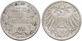 Kleinmünzen. 1 Mark 1891 D. J. 17.
sehr selten, schön-sehr schön