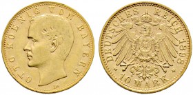 Reichsgoldmünzen. BAYERN. 10 Mark 1898 D. J. 199.
sehr schön/sehr schön-vorzüglich