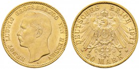 Reichsgoldmünzen. HESSEN. 20 Mark 1911 A. J. 226.
vorzüglich/vorzüglich-prägefrisch