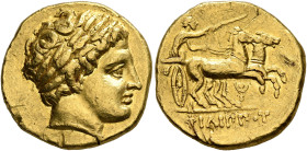 KINGS OF MACEDON. Philip II, 359-336 BC. Stater (Gold, 19 mm, 8.58 g, 5 h), Pella, struck under Antipater or Polyperchon under Philip III, circa 323-3...