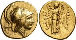 KINGS OF MACEDON. Alexander III ‘the Great’, 336-323 BC. Stater (Gold, 19 mm, 8.51 g, 12 h), Arados, struck under Menes, circa 325/4-324/3. Head of At...