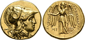 KINGS OF MACEDON. Alexander III ‘the Great’, 336-323 BC. Stater (Gold, 19 mm, 8.51 g, 8 h), Babylon I, struck under Seleukos I, circa 311-300. Head of...