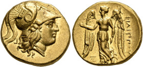 KINGS OF MACEDON. Philip III Arrhidaios, 323-317 BC. Stater (Gold, 18 mm, 8.64 g, 12 h), Sidon, under Ptolemy I Soter as satrap, RY 14 of Abdalonymos ...
