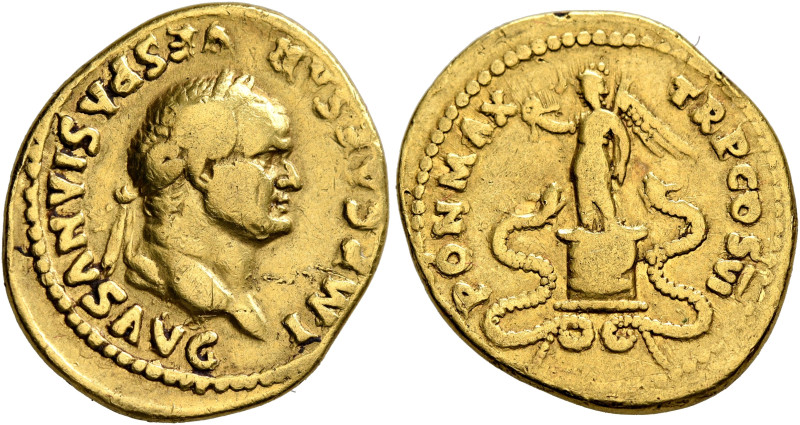 Vespasian, 69-79. Aureus (Gold, 21 mm, 7.26 g, 7 h), Rome, 75. IMP CAESAR VESPAS...
