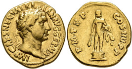 Trajan, 98-117. Aureus (Gold, 19 mm, 7.34 g, 6 h), Rome, Januar 101-December 102. IMP CAES NERVA TRAIAN AVG GERM Laureate head of Trajan to right, wit...