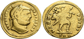 UNCERTAIN GERMANIC TRIBES, Aurum Barbarorum, Late 3rd-early 4th centuries. 'Aureus' (Gold, 20 mm, 5.00 g, 12 h), 'Tetrarchic Adventus Group A'. Imitat...
