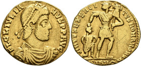 Julian II, 360-363. Solidus (Gold, 19 mm, 3.77 g, 12 h), Sirmium. FL CL IVLIA-NVS P P AVG Pearl-diademed, draped and cuirassed bust of Julian II to ri...