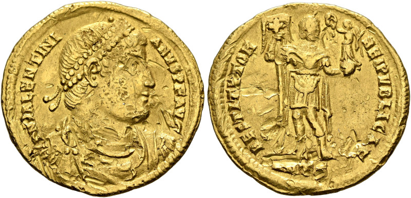 Valentinian I, 364-375. Solidus (Gold, 22 mm, 4.48 g, 12 h), Antiochia, 367. D N...
